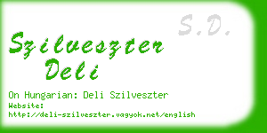 szilveszter deli business card